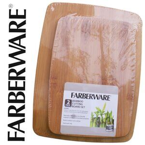 NEW set of 2 bamboo cutting boards board kitchen cooking supplies Farberware Kit